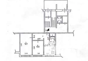 2-к квартира, вторичка, 53м2, 1/9 этаж