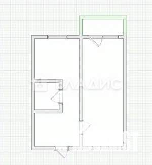 1-к квартира, вторичка, 32м2, 2/5 этаж