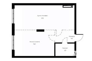 1-к квартира, вторичка, 56м2, 7/23 этаж
