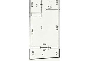 Студия квартира, вторичка, 34м2, 4/19 этаж