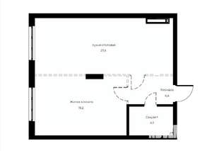 1-к квартира, вторичка, 56м2, 13/23 этаж