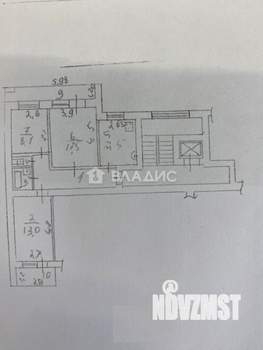 3-к квартира, вторичка, 61м2, 7/9 этаж