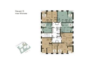 1-к квартира, вторичка, 43м2, 18/18 этаж