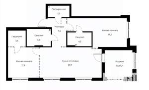 2-к квартира, вторичка, 85м2, 2/23 этаж