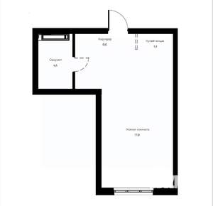 Студия квартира, вторичка, 36м2, 7/23 этаж
