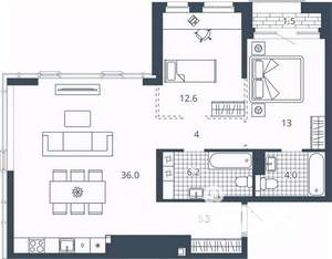 2-к квартира, вторичка, 83м2, 20/24 этаж