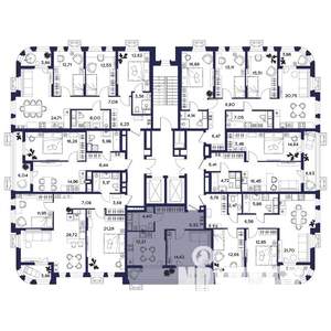 1-к квартира, вторичка, 50м2, 2/18 этаж