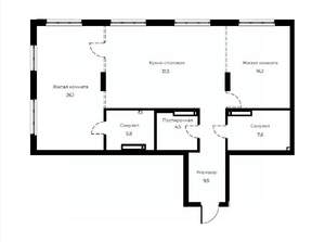 3-к квартира, вторичка, 101м2, 9/23 этаж