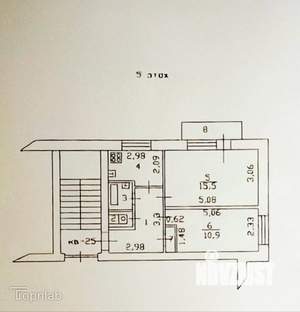 2-к квартира, вторичка, 43м2, 5/9 этаж